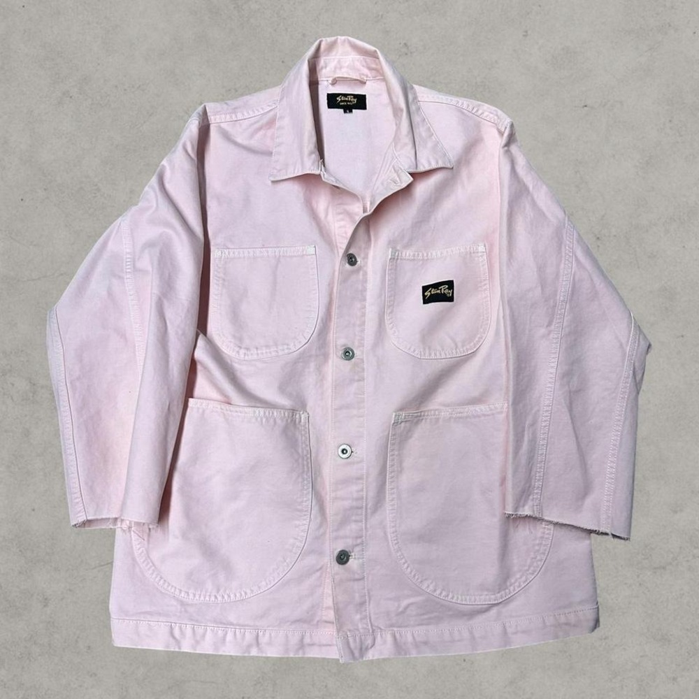 Stan Ray Chore Jacket Mens Small Pink Painter Barn Coat Utility Canvas Workwear